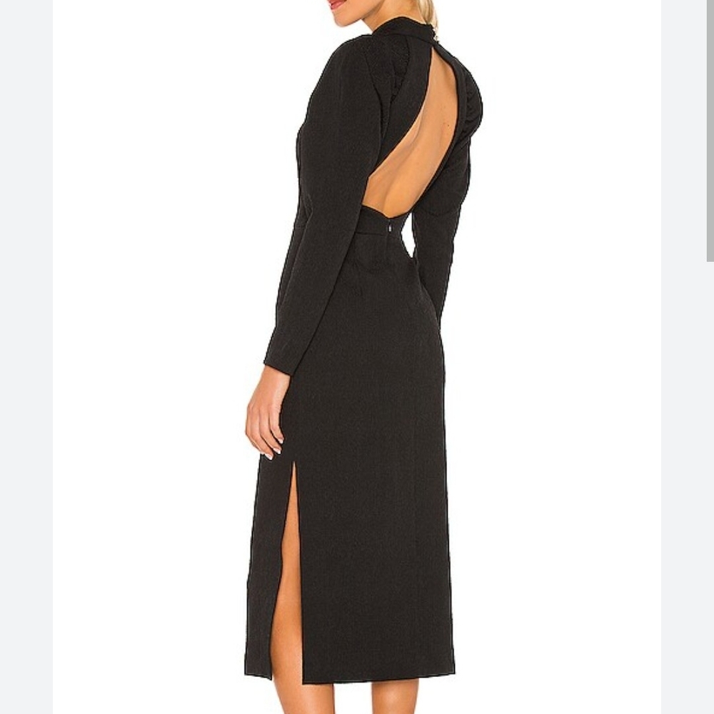 Rebecca Vallance Elegant Black Open-Back Dress Size 10/M